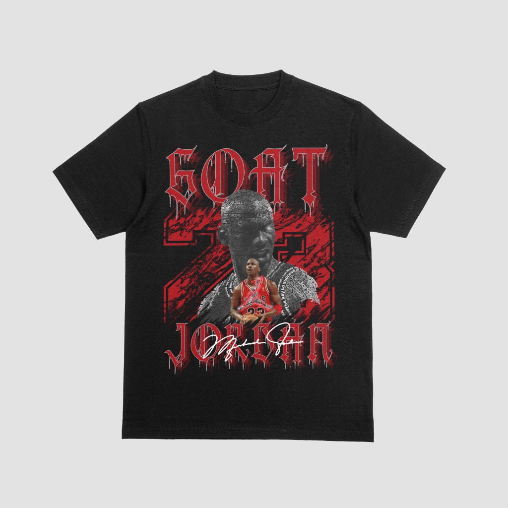 Michael Jordan #23 T-Shirt: Made-to-Order Black Tee