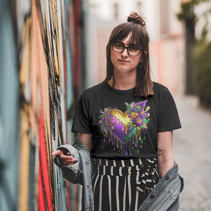 Mardi Gras Heart Tshirt