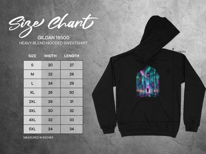 Cyberpunk Cityscape T-Shirt: Aurora Borealis Neon Lights Sci-Fi Tee