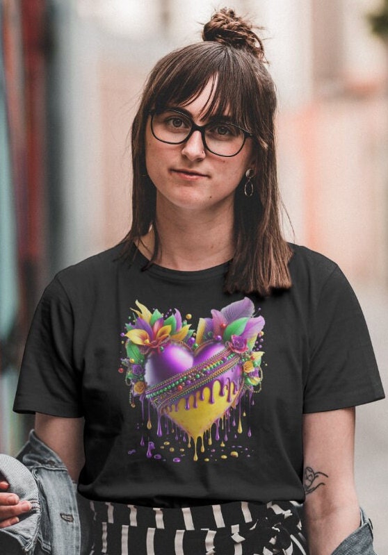Mardi Gras Heart Tshirt