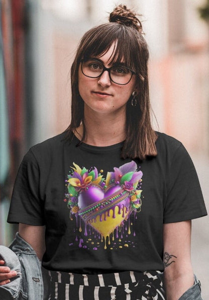 Mardi Gras Heart Tshirt