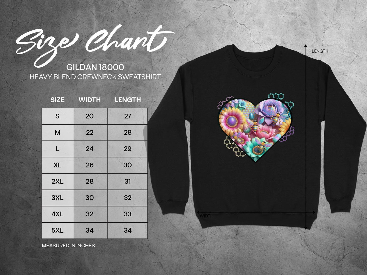 Floral Heart & Bee Graphic Tee: Nature Lover Gift