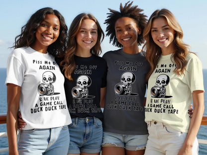 Funny Skeleton Duck Tape T-Shirt: Sarcastic Graphic Tee