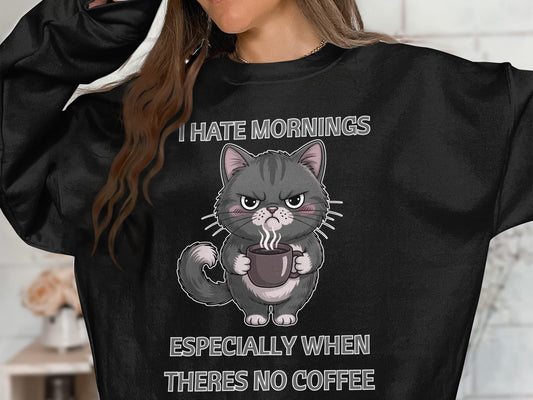 Grumpy Cat Coffee T-Shirt: Funny Gift for Cat Lovers