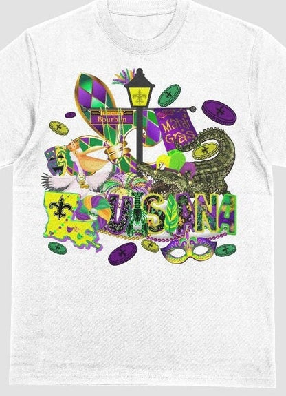 Mardi Gras Nola Louisiana Parade Tshirt