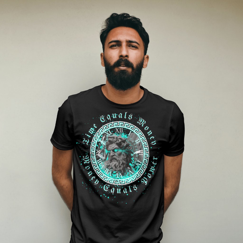 Money Equals Power T-shirt: Greek God Graphic Tee