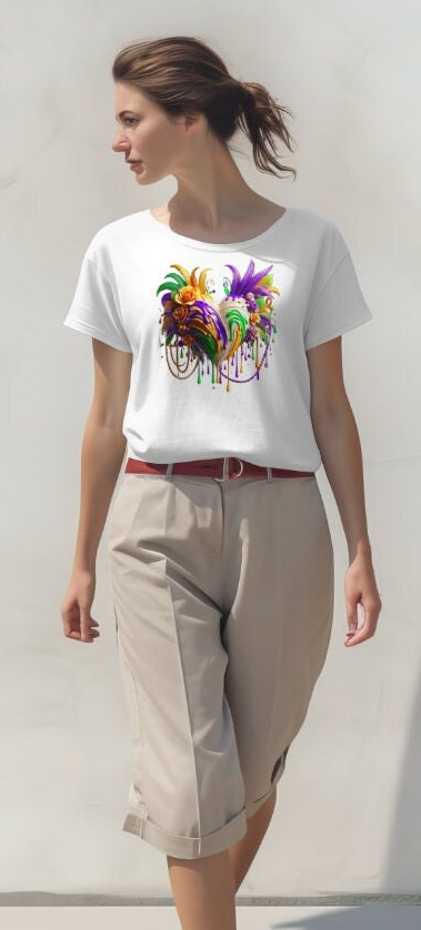 Mardi Gras Tshirt Heart