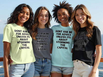 Political Satire T-Shirt: Storming Capital Humor - Statement Tee