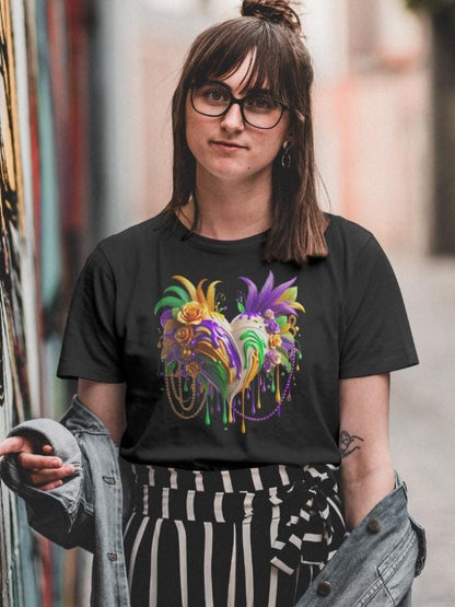 Mardi Gras Tshirt Heart