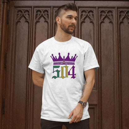 Mardi Gras Tshirt with Crown & Saint Symbol