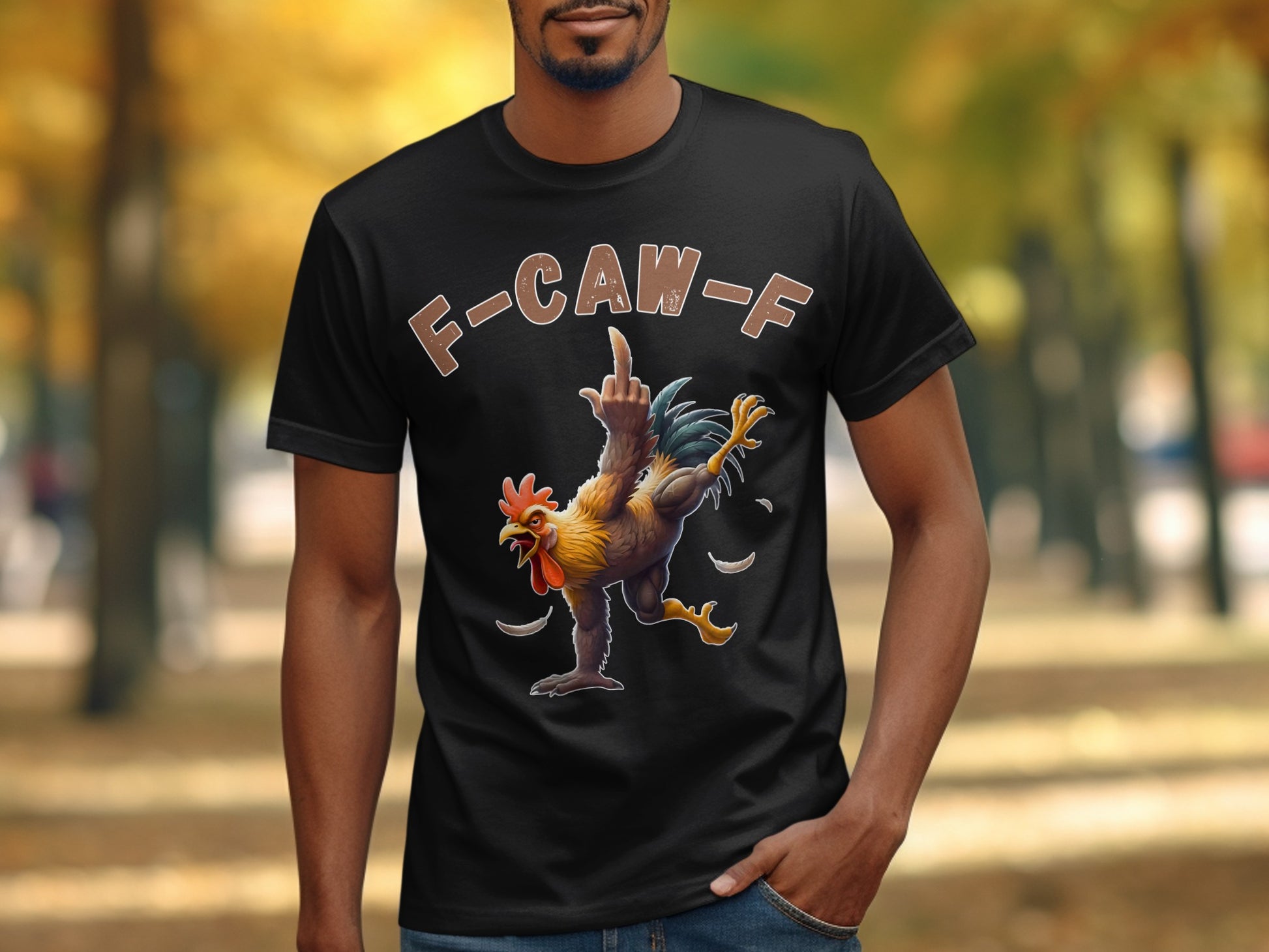 F-CAW-F Rooster Funny Tee Shirt For Adults product type