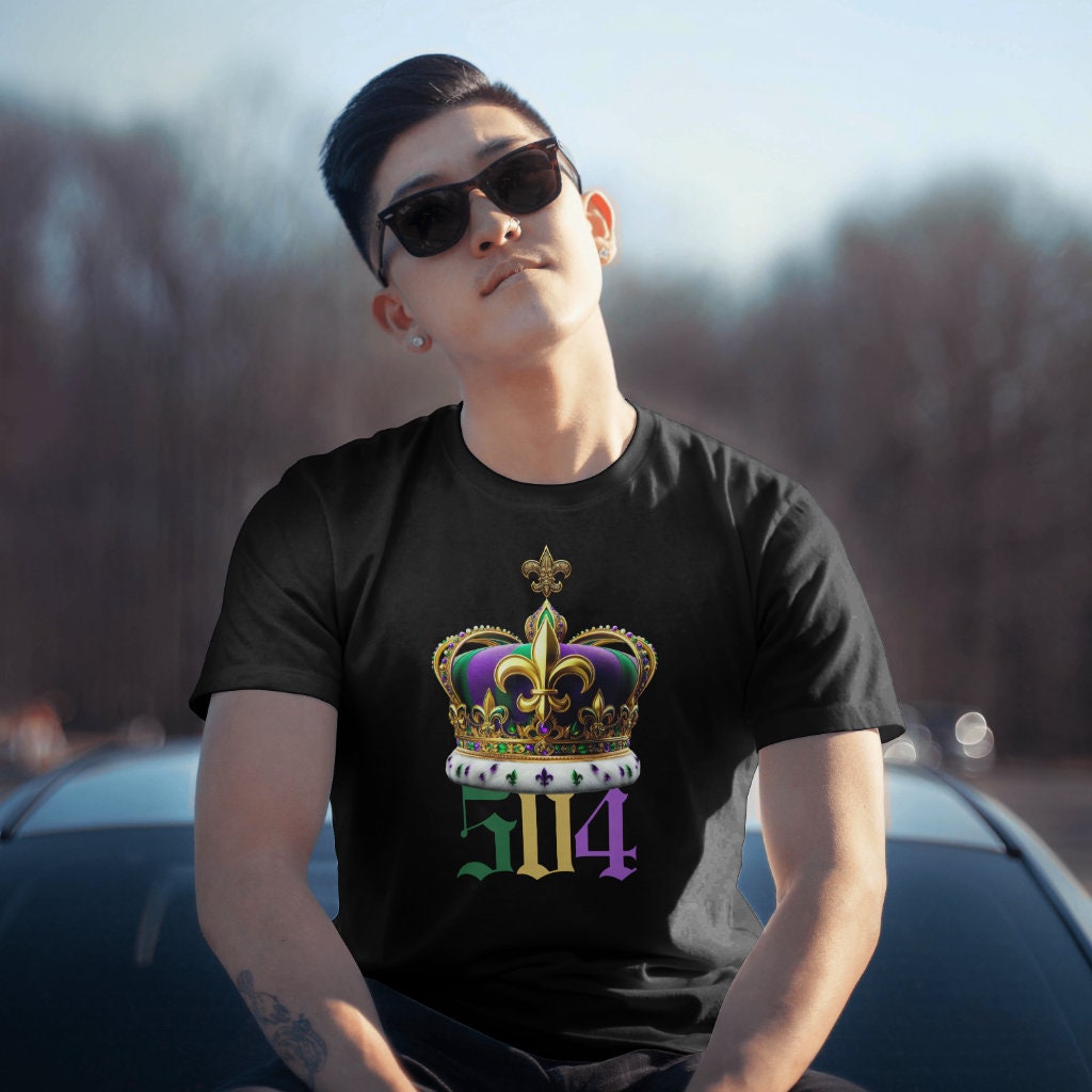 Mardi Gras Saints Parade Tshirt 504 Crown