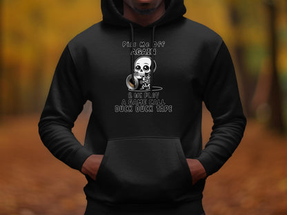 Funny Skeleton Duck Tape T-Shirt: Sarcastic Graphic Tee