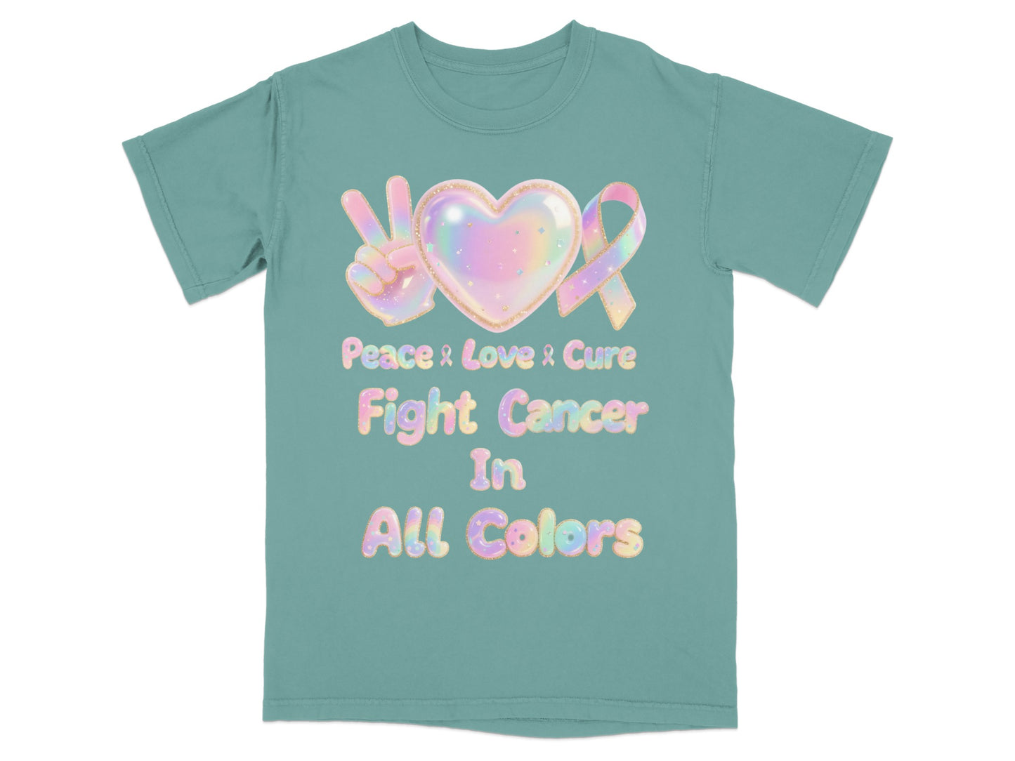 Peace Love Cure Fight Cancer In All Colors product type