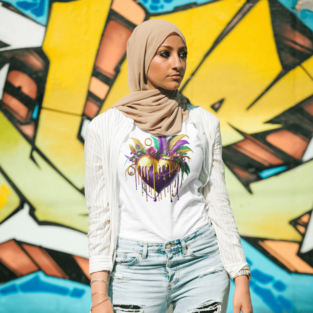 Mardi Gras Heart Tshirt