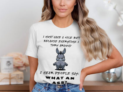 Funny Donkey T-Shirt: Sarcastic Humor Tee, Cheeky Animal Pun