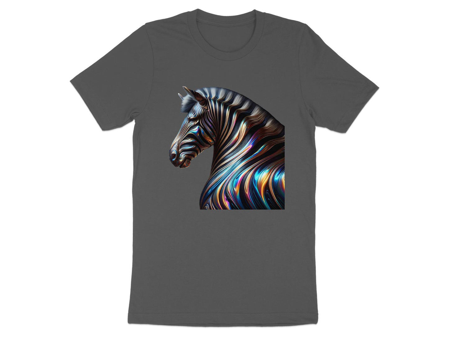 Abstract Zebra T-Shirt: Colorful Animal Art, Modern Graphic Tee